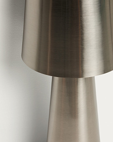 Настольная лампа Arenys большая из металла с блестящей серебристой отделкой