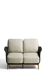 Уличный диван Alipa из акации и темно-серой веревки 165 см