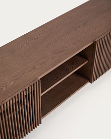 Тумба под ТВ Beyla из ясеня с отделкой под орех