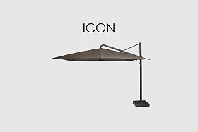 Зонт Icon ANTHRACITE - MANHATTAN 350x350 (с основанием и чехлом)
