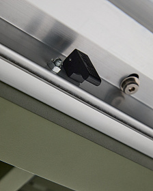 Раздвижной уличный стол Izola из алюминия с зеленой отделкой 220 (280) x 100 см