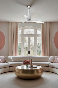 Матово-белый / прозрачный потолочный вентилятор Eterfan 128 см