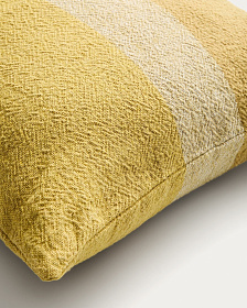 Чехол для подушки Nurei из желтого хлопка и льна, 50 x 50 см