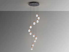 Corina Люстра 12L черно-медный