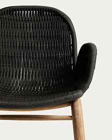 Уличный стул Alipa из массива акации и темно-серой веревки