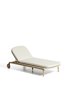 Шезлонг Alipa из массива акации и веревки цвета экрю