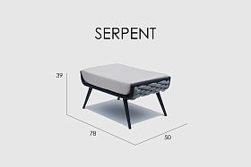 Банкетка Serpent ANTHRACITE-CARBON