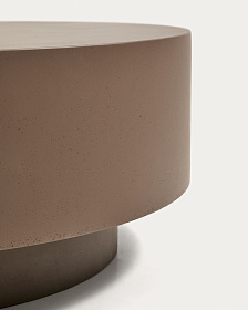 Уличный столик Garbet из коричневого бетона, диаметр 80 см