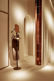 Вешалка напольная с зеркалом Momentos W орех / мрамор Emperador