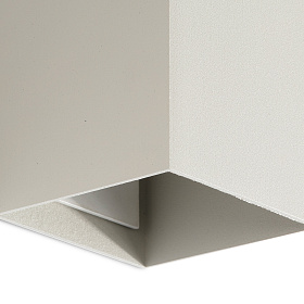 Настенный светильник LUNE квадратный серый 2xGU10