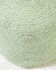 Круглый пуф Daiana из хлопка зеленого цвета Ø 40 см