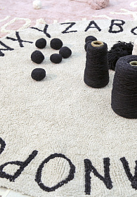 Ковер круглый Алфавит Round ABC (бежевый) 150R