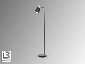 Gisela Торшер 1L черный-латунный