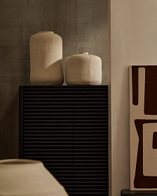 Ваза Serina из папье-маше белого цвета 36,5 см