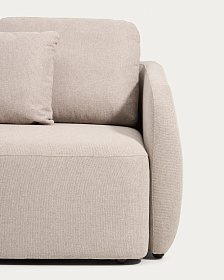 Трехместный диван-кровать Laira из бежевого шенилла, 218 см