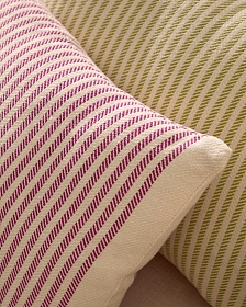 Чехол для подушки Lioris из хлопка в розовую полоску 60 x 40 см