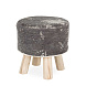 Табуретка низкая Chelsy угольно-серый