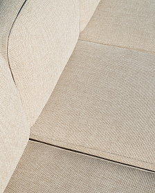 Уличный 3-х местный диван Elunda из тикового дерева и бежевой веревки