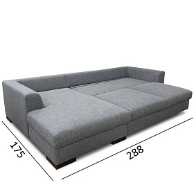 Угловой диван-кровать Punta Dream ткань кат. 3 col. Gunny MG 996, legs dark walnut