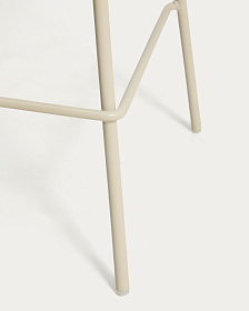 Полубарный стул Altea из пластика и стали бежевого цвета, 65 см