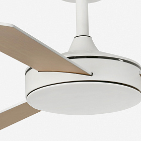 Вентилятор MINI MALLORCA DC Ш1060MM белый / белый клен 3 P