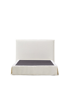 Кровать Jaira из белого шенилла со съемным чехлом для матраса 150x190 см