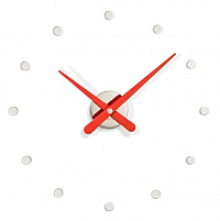 Настенные часы Rodon Mini L хром-красный