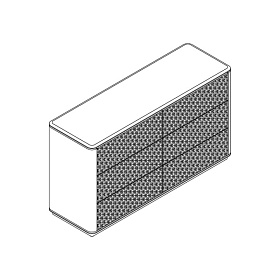 Комод ALTEA шпон ореха F, матовый лак RAL9002