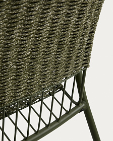 Уличное кресло Atrani из оцинкованной стали и зеленой веревки
