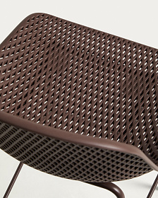 Уличный барный стул Quinby из коричневой стали и пластика, 75 см