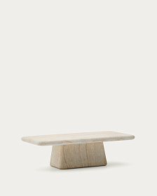 Журнальный столик Drasi из цемента с отделкой под травертин 140 x 70 см