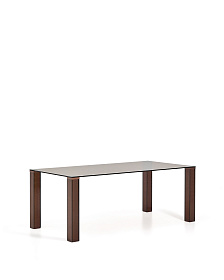 Стол Adularia из коричневого закаленного стекла 200 x 100 см