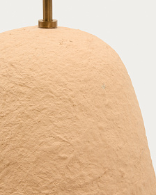 Lisora Подвесная люстра из бежевого папье-маше Ø25 см