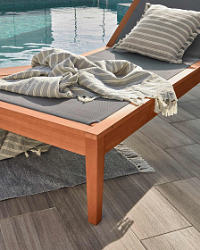 Шезлонг Caterin из эвкалипта зеленый