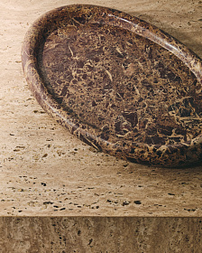 Поднос Lenorel из бордового мрамора 43 x 28 см