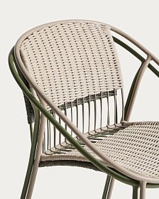Стул уличный Atrani из стали и веревки цвета таупе