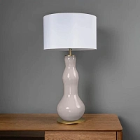 Настольная лампа Melly латунный металл/ taupe + белый абажур 801011/41