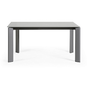 Стол Atta 160 (220) x90 антрацит, темно-серый, стекло
