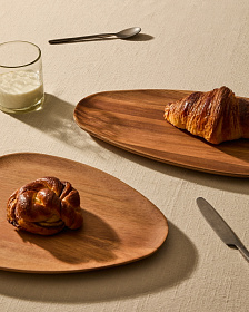 Набор из 2 сервировочных досок Nukha из древесины акации