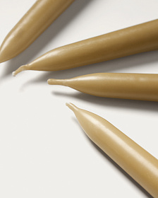 Набор Talinen из 4 бежевых свечей