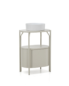 Тумба для ванной Arely из стали и белого лака 60 x 40 см