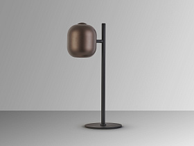 Nimes Настольная лампа 1L черно-коричневая