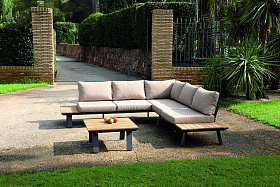 Уличный угловой диван со столиками Lagos