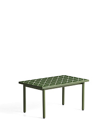 Уличный столик Maurina из зеленой стали с плиткой зеленого цвета 81 x 51 см