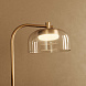 Настольная лампа Ipon золотой металл, прозрачный плафон