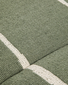 Подушка для шезлонга Daila зеленого цвета из 100% ПЭТ с рисунком икат, 50 x 175 см