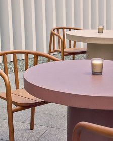 Aiguablava Круглый стол из терракотового цемента Ø90 см