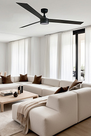 Потолочный вентилятор CRUISER XL Ш1600MM черный 3 PALAS 18W LED DIM TUYA