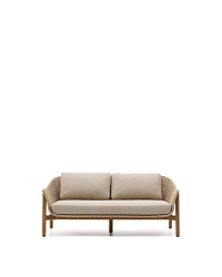 Двухместный диван Galea из тикового дерева и синтетического ротанга 170,5 см