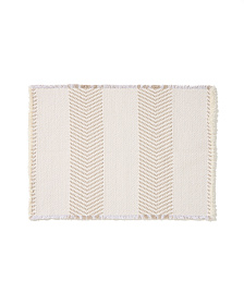 Коврик для ванной Bina из 100% хлопкового жаккарда цвета экрю 50 x 70 см